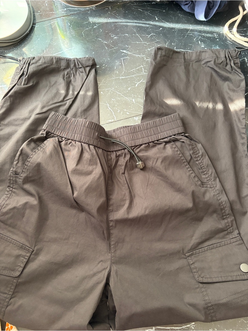 Women’s Black Drawstring Cargo Pants